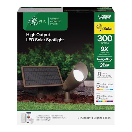 Feit Electric Feit OneSync Solar Powered 100 W LED Spot Light Kit 1 pk SPOTPANELSYNCRP